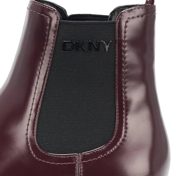 DKNY Senni Chelsea Boots Wine 8.5M Chunky Platform Pull-On MSRP $149 - Picture 3 of 5